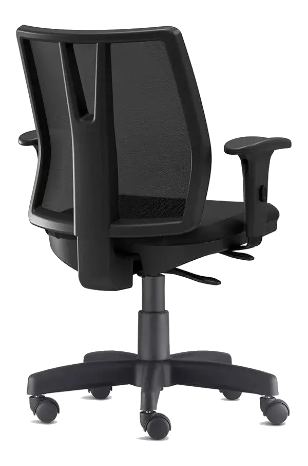 Cadeira NR-17 — vista posterior, encosto em tela mesh ergonômica — Home Office Palmares